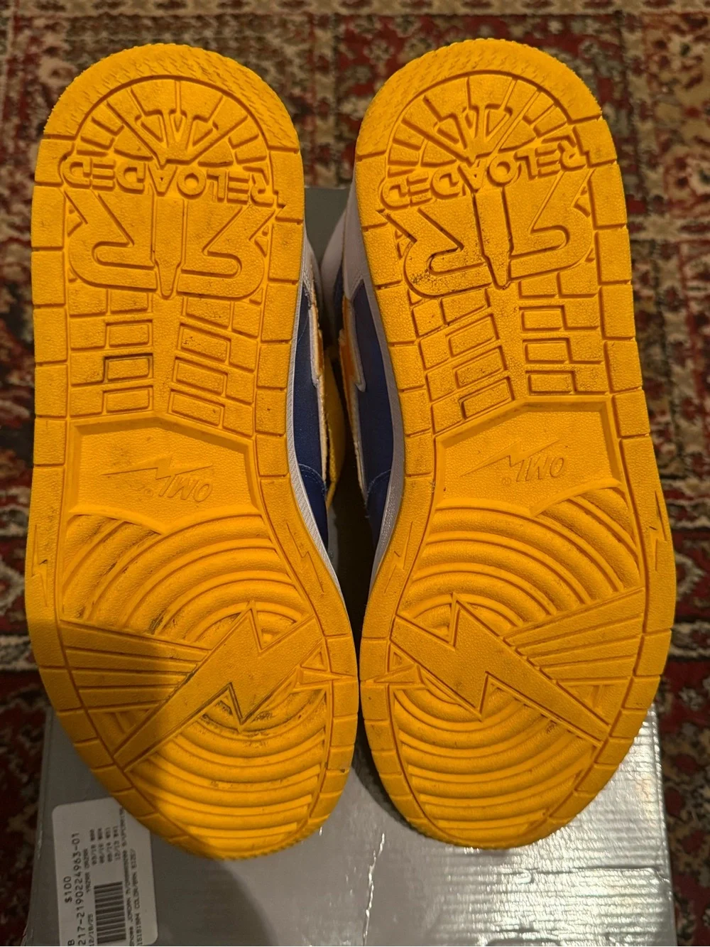 OMI KIY Reloaded Blue Yellow - Men's Blue & Yellow High-Top Sneakers by